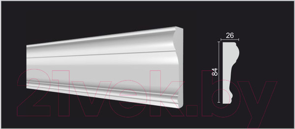 Изображение товара Молдинг Decor-Dizayn 147 А (84x26x2000)