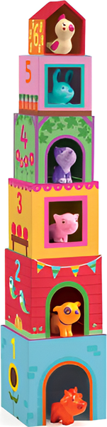 Изображение товара Развивающий игровой набор Djeco Пазл-кубики Ферма / 09108