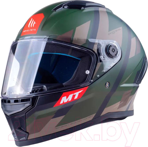 Изображение товара Мотошлем MT Helmets Stinger 2 Register (S, матовый зеленый)