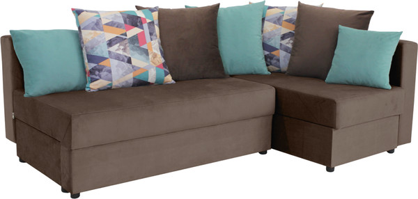 Изображение товара Диван угловой Аквилон Мартин (бинго шоколад/сноу аква/ультра минт)