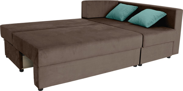 Изображение товара Диван угловой Аквилон Мартин (бинго шоколад/сноу аква/ультра минт)