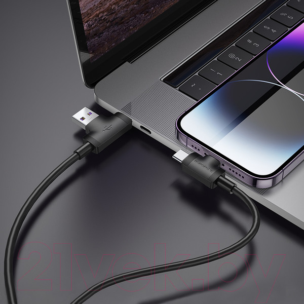 Изображение товара Кабель Borofone BX73 4в1 USB-Type-C to Type-C-Ligthning (черный)