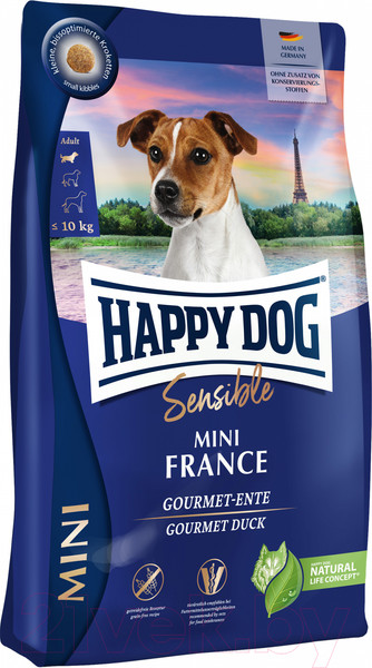 Изображение товара Сухой корм для собак Happy Dog Mini France 24/12 Утка и картофель / 61242 (4кг)