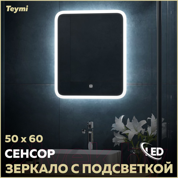 Изображение товара Зеркало Teymi Ritta 50x60 / T20246 (подсветка, сенсор)
