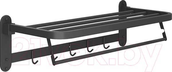 Изображение товара Полка для полотенца Teymi Lina / T90230 (черный матовый)