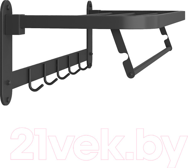 Изображение товара Полка для полотенца Teymi Lina / T90230 (черный матовый)