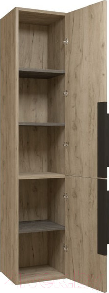 Изображение товара Шкаф-пенал для ванной Teymi Helmi / T60305 (дуб крафт/графит матовый)