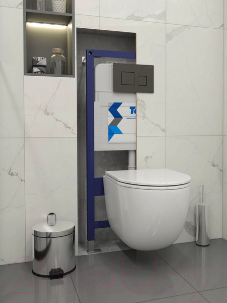 Изображение товара Кнопка для инсталляции Teymi Kati / T70702BM (черный матовый)