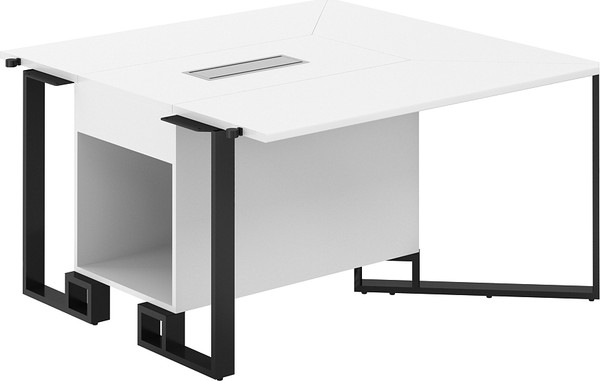 Изображение товара Стол для переговоров Norden 120x120x75 / SP.0113.WH.WH.AN (белый/белый/антрацит)