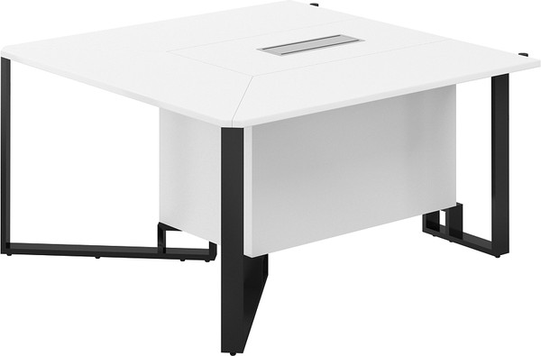 Изображение товара Стол для переговоров Norden 120x120x75 / SP.0113.WH.WH.AN (белый/белый/антрацит)