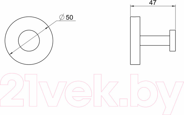 Изображение товара Крючок для ванной Aquatek Бетта AQ4601CR