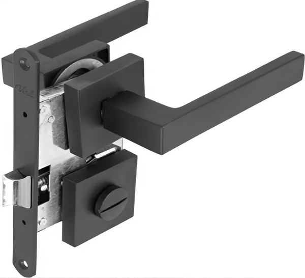 Изображение товара Ручка дверная Lorena 88BI/70 завертка (черный, механизм L70)