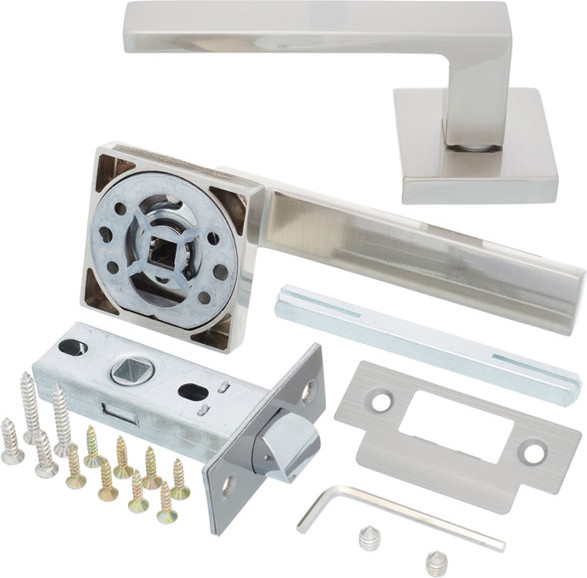 Изображение товара Ручка дверная Lorena 88SN/45 (белый никель, механизм С45)