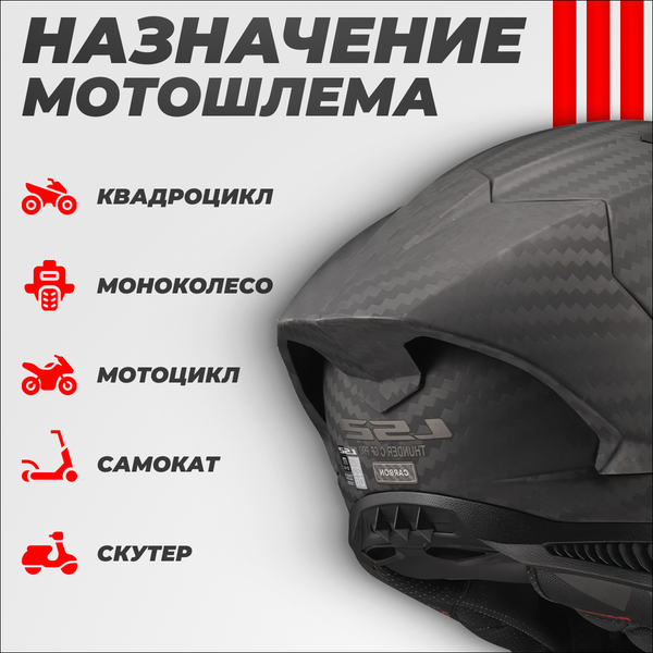 Изображение товара Мотошлем LS2 FF325 Strobe Snow Solid + балаклава (S, черный матовый)
