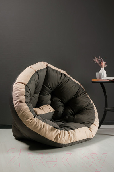 Изображение товара Бескаркасное кресло-трансформер Mio Tesoro 4с0013тр (L, серый/бежевый)