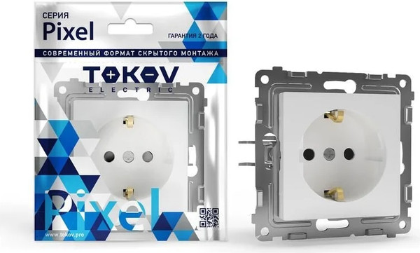 Изображение товара Розетка Tokov Electric Pixel TKE-PX-R1Z-C01 (белый)
