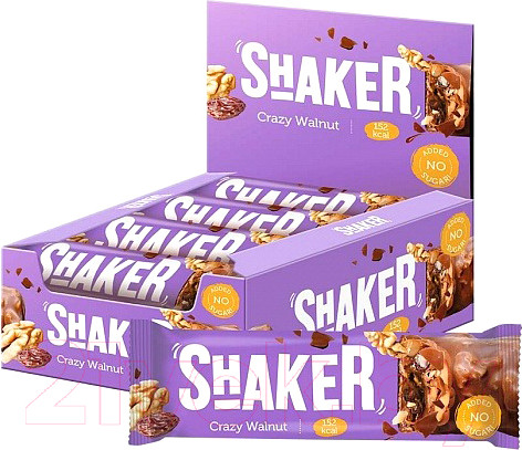 Изображение товара Набор протеиновых батончиков FitnesShock Bar Грецкий орех (12x35г)