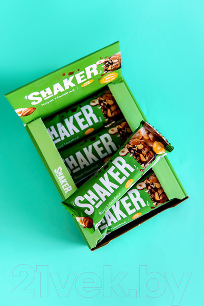 Изображение товара Набор протеиновых батончиков FitnesShock Shaker Фундук (12x35г)