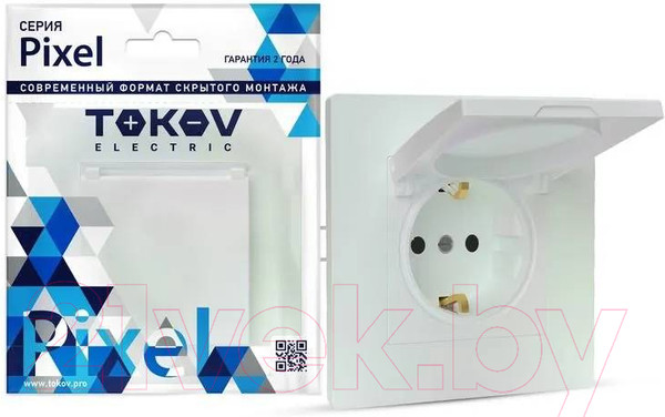 Изображение товара Розетка Tokov Electric Pixel TKE-PX-R1ZSW1-C04 (перламутровый)
