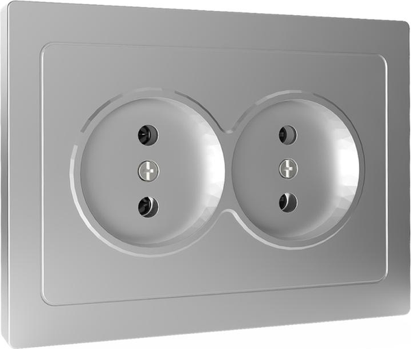 Изображение товара Розетка Tokov Electric Pixel TKE-PX-R2F-C03 (алюминий)