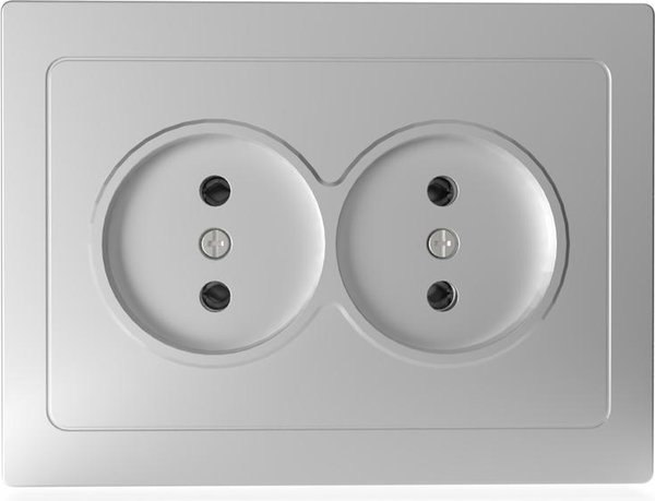 Изображение товара Розетка Tokov Electric Pixel TKE-PX-R2F-C03 (алюминий)