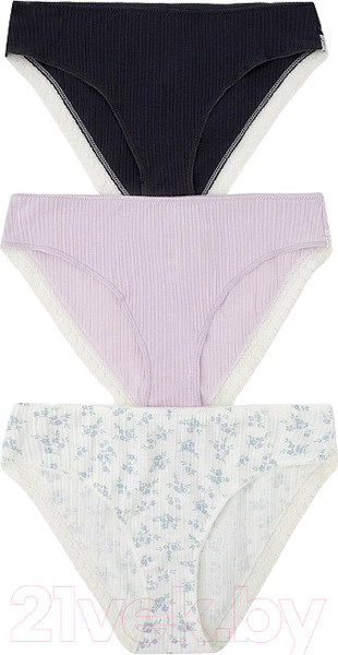 Изображение товара Комплект женских трусов Mark Formelle 412550-3 (р.94, цветочки на молочном)