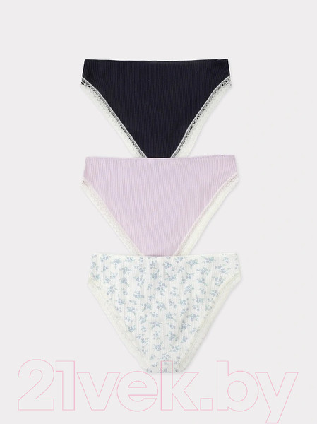 Изображение товара Комплект женских трусов Mark Formelle 412550-3 (р.94, цветочки на молочном)