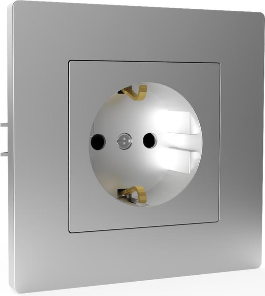 Изображение товара Розетка Tokov Electric Pixel TKE-PX-R1FZSF-C03 (алюминий)