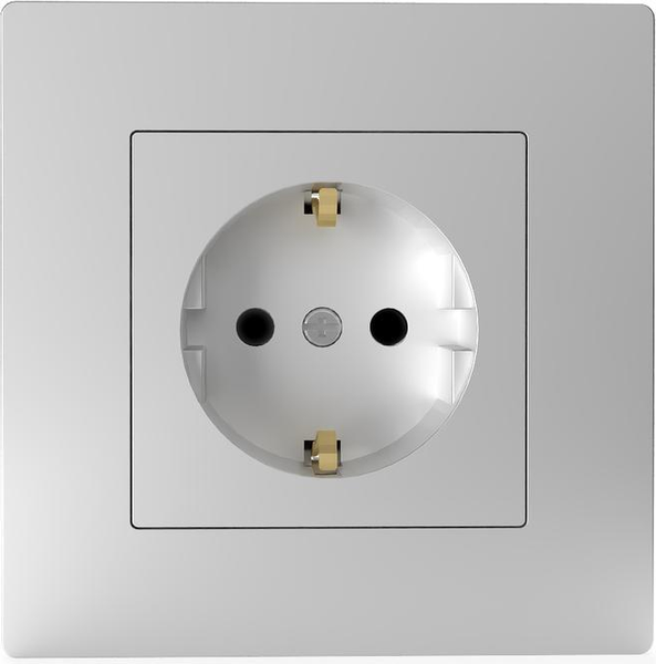 Изображение товара Розетка Tokov Electric Pixel TKE-PX-R1FZSF-C03 (алюминий)