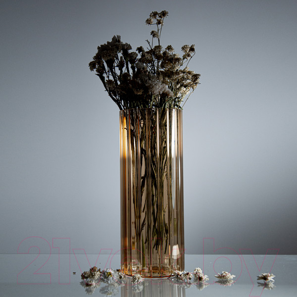 Изображение товара Ваза Элетех Тубо 8x20 / 4840900079 (рифленый янтарный)