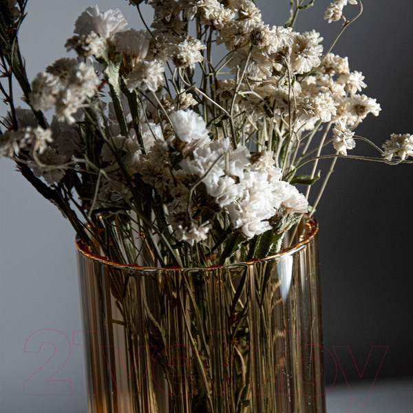 Изображение товара Ваза Элетех Тубо 8x20 / 4840900079 (рифленый янтарный)