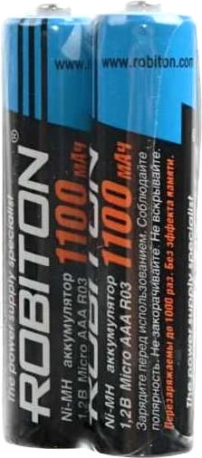 Изображение товара Комплект аккумуляторов Robiton 1100MHAAA-2 BL2 (2шт)