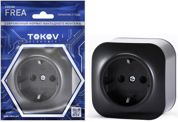 Изображение товара Розетка Tokov Electric Frea TKE-FR-R1Z-C14 (карбон)