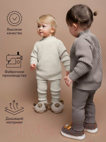 Изображение товара Джемпер для малышей Amarobaby Warm / AB-OD23-W26/12-86 (коричневый, р.86)