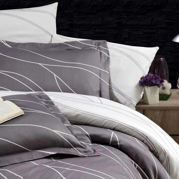Изображение товара Комплект постельного белья DO&CO Mesi / 11741 (серый/коричневый)