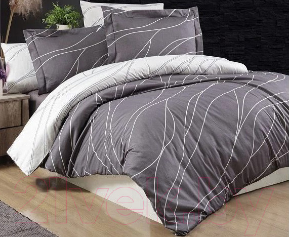 Изображение товара Комплект постельного белья DO&CO Mesi / 11741 (серый/коричневый)