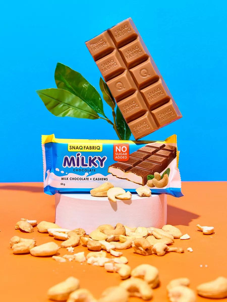 Изображение товара Протеиновый шоколад Snaq Fabriq Milky Молочный с молочно-ореховой пастой (30x55г)