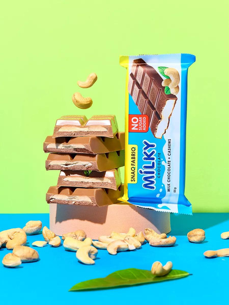 Изображение товара Протеиновый шоколад Snaq Fabriq Milky Молочный с молочно-ореховой пастой (30x55г)