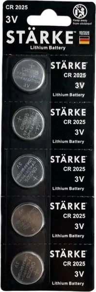 Изображение товара Комплект батареек Starke CR 2025 (5шт)