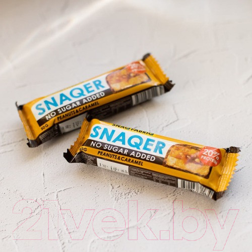Изображение товара Набор протеиновых батончиков Snaq Fabriq Snaqer Арахис и карамель (30x50г)