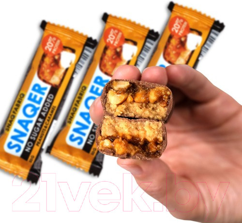 Изображение товара Набор протеиновых батончиков Snaq Fabriq Snaqer Арахис и карамель (30x50г)