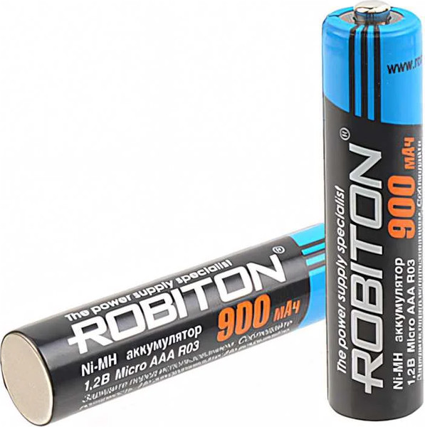 Изображение товара Комплект аккумуляторов Robiton 900MHAAA-2 BL2 (2шт)