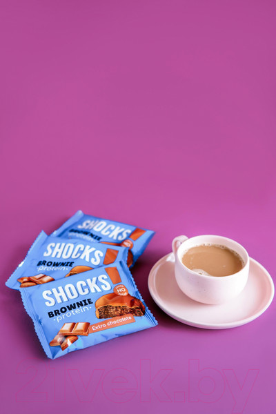 Изображение товара Набор протеинового печенья FitnesShock Shocks! Брауни Кофе с молоком (9x50г)