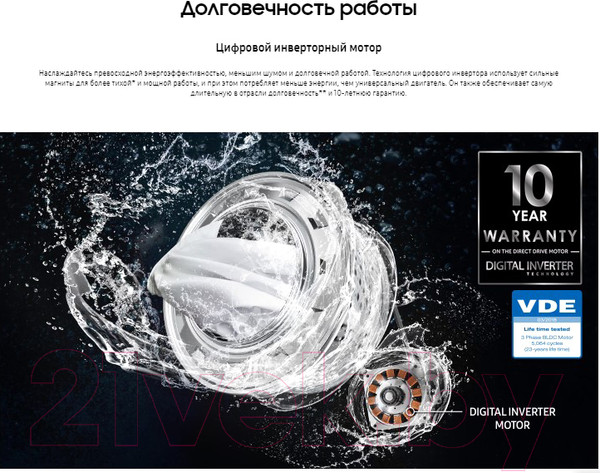 Изображение товара Стиральная машина Samsung WW80AGAS26AXLP