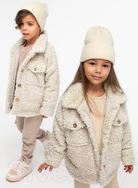 Изображение товара Куртка детская Amarobaby Lama / AB-OD23-20L/03-128 (бежевый, р.128)