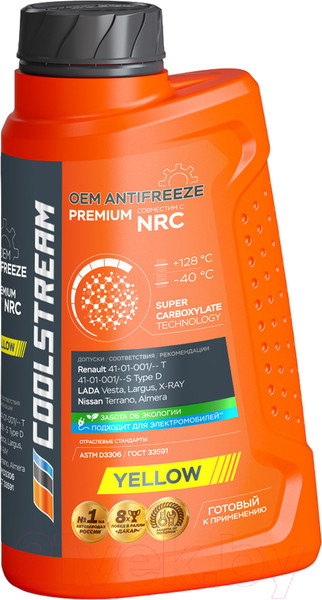 Изображение товара Антифриз CoolStream Premium NRC 40 / CS010101YE (1кг, желтый)