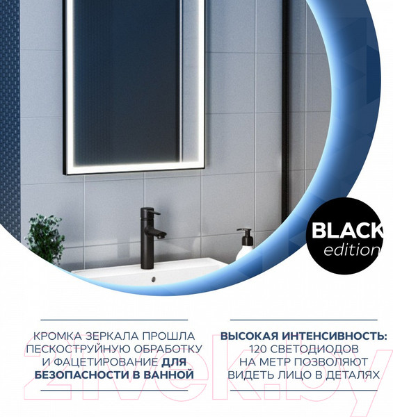 Изображение товара Зеркало Teymi Helmi 40x70 Black Edition / T20301