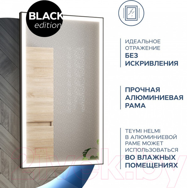 Изображение товара Зеркало Teymi Helmi 40x70 Black Edition / T20301