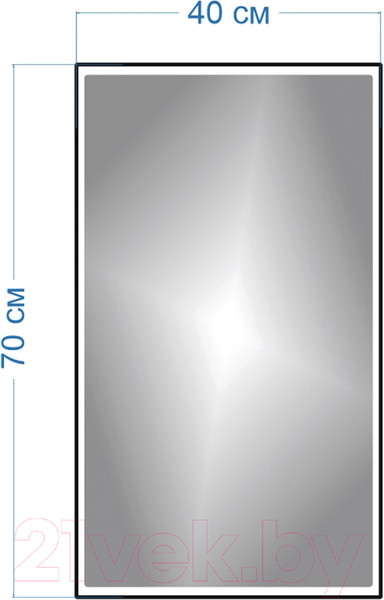 Изображение товара Зеркало Teymi Helmi 40x70 Black Edition / T20301