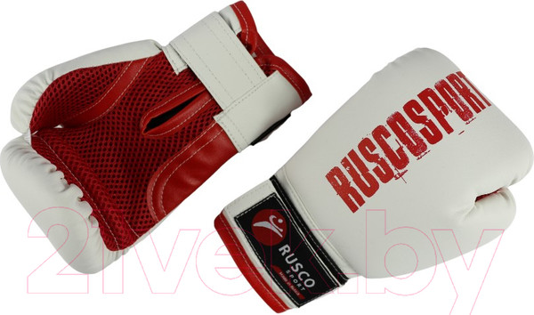 Изображение товара Боксерские перчатки RuscoSport 4oz (белый/красный)